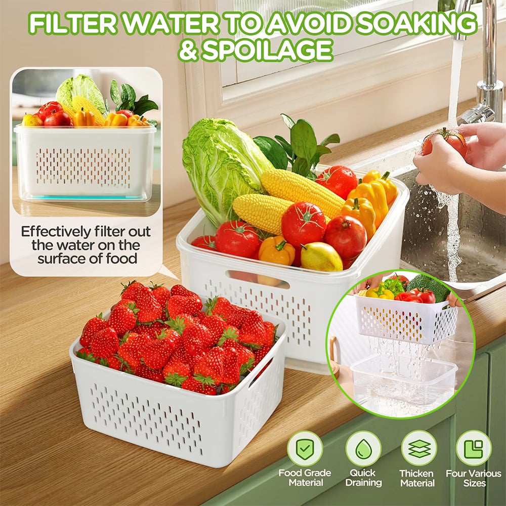 🍓🥰 Refrigerator Food Storage Containers