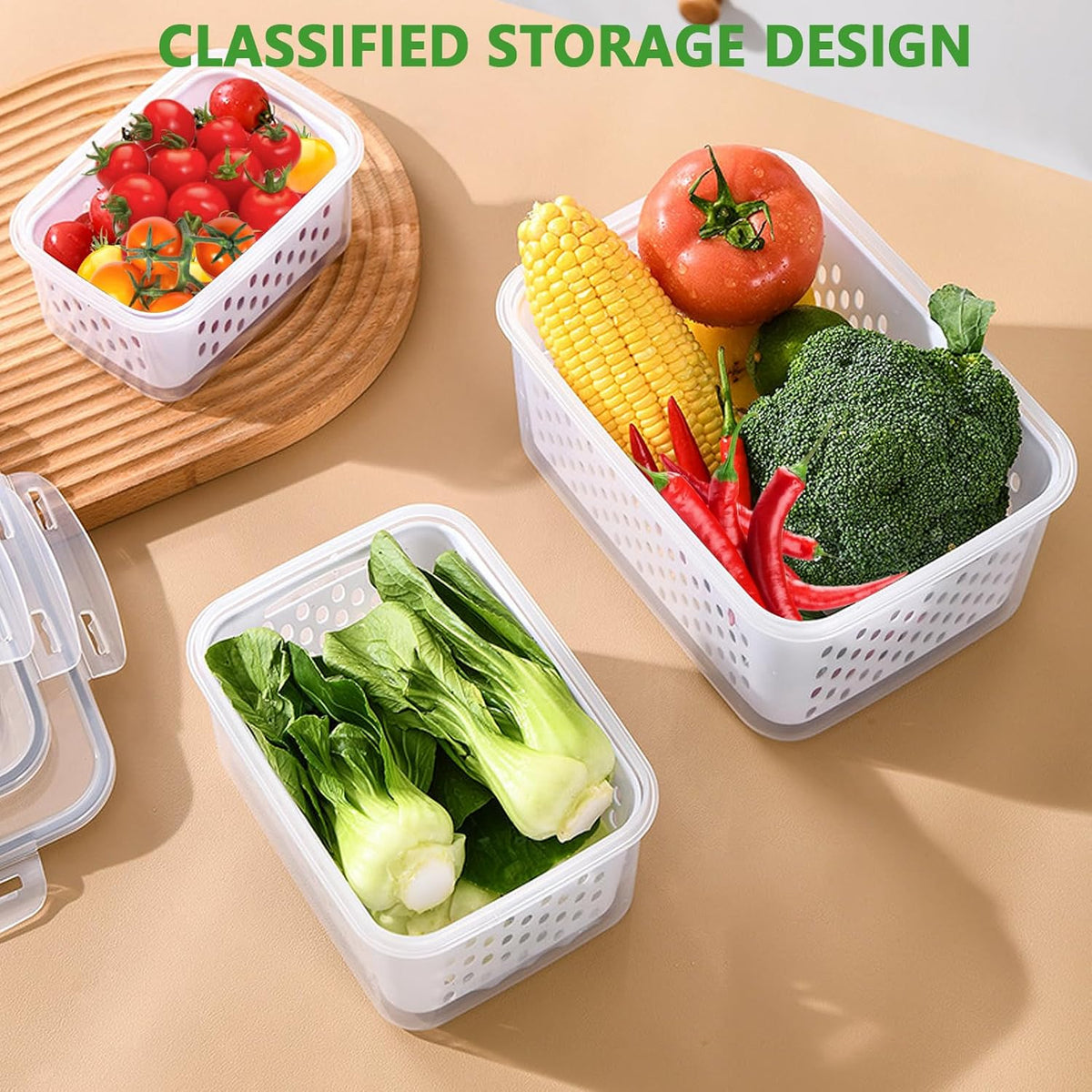 🍓🥰 Refrigerator Food Storage Containers