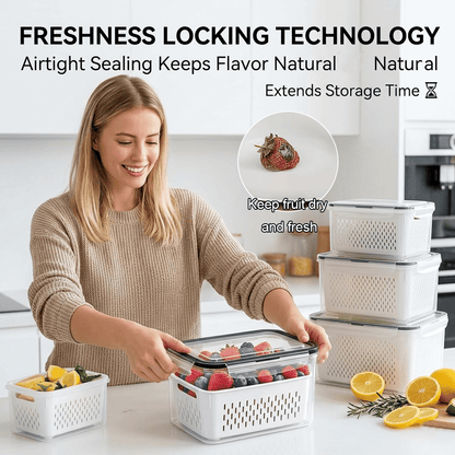 🍓🥰 Refrigerator Food Storage Containers