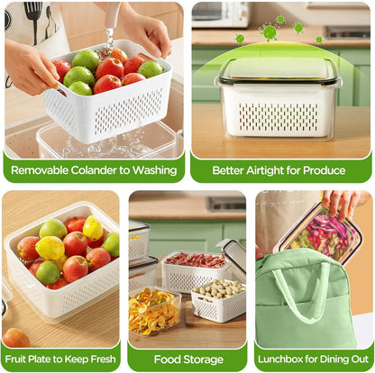 🍓🥰 Refrigerator Food Storage Containers