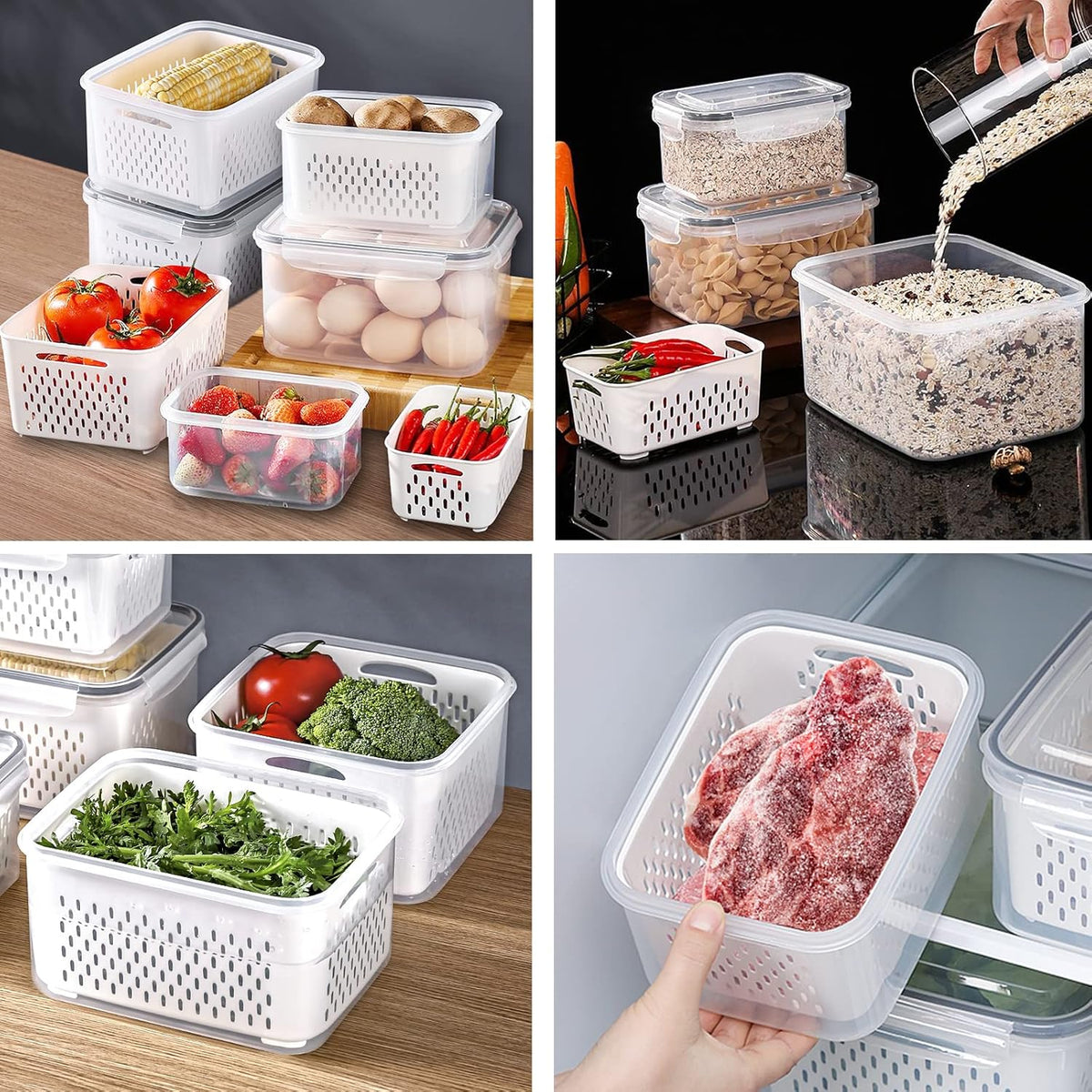 🍓🥰 Refrigerator Food Storage Containers