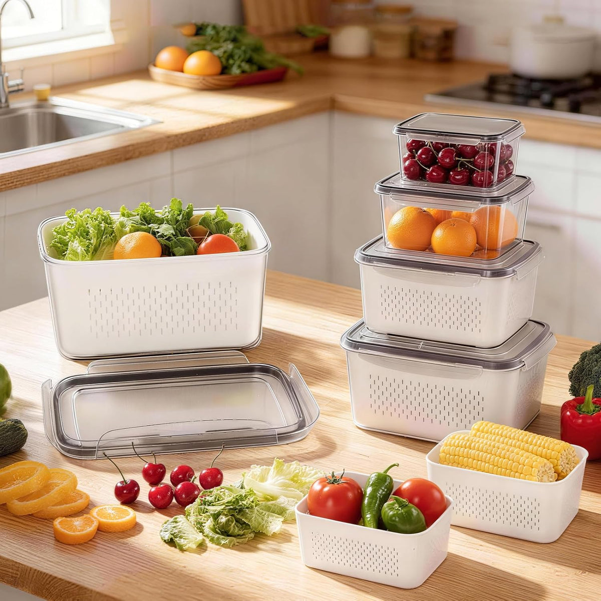 🍓🥰 Refrigerator Food Storage Containers